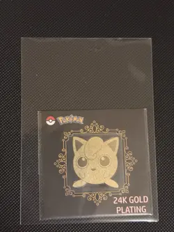 Jigglypuff & Wigglytuff 24k Gold Plated Sticker Korean Striking Candy Pokemon NM - Image 1