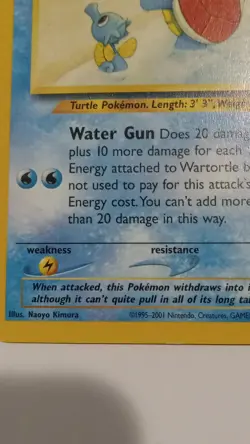 Pokemon Wartortle 15/18 Southern Islands Promo Regular 60 HP Stage 1 2001 - Image 4
