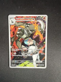 Pokemon TCG Destined Rivals Team Rockets Houndoom Illustration Rare 191/182 NM! - Image 1