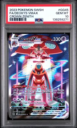 2023 Pokemon Sword And Shield Crown Zenith #GG45 Fa/Deoxys Vmax PSA 10 - Image 1
