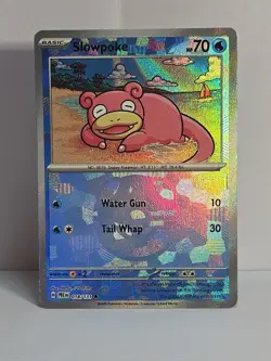 Prismatic Evolutions Slowpoke (Master Ball Pattern) Reverse Holo 018/131 Pokemon - Image 2