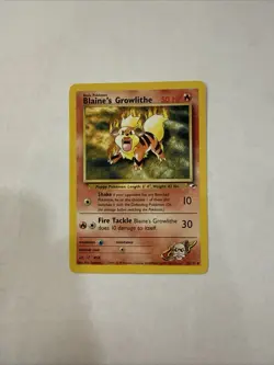 Pokemon TCG Blaine's Growlithe Gym Heroes 35/132, Regular 1st Edition - Image 1
