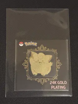Clefairy 24k Gold Plated Sticker Korean Striking Candy Pokemon - Image 1
