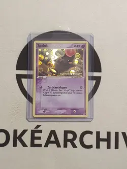Spoink 65/106 Ex Smaragd Reverse Holo Stamped Pokemon Karte Deutsch - Image 1