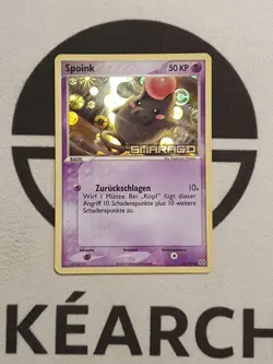 Spoink 65/106 Ex Smaragd Reverse Holo Stamped Pokemon Karte Deutsch - Image 5