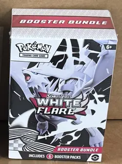 White Flare Booster Bundle Box - Factory Sealed Pokemon TCG Scarlet & Violet - Image 1
