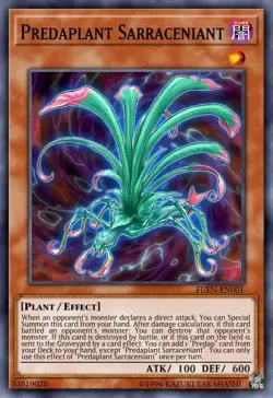 Yugioh! LP Predaplant Sarraceniant - FUEN-EN001 - Super Rare - Unlimited Edition - Image 1