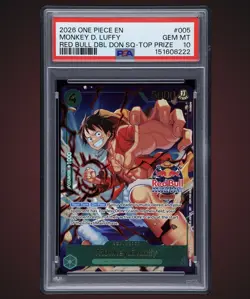 Monkey D. Luffy PRB02-005 One Piece Red bull double don Winner PSA10 - Image 3
