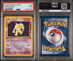 1st Edition Hypno 8/62 PSA 9 Fossil Holo Pokemon Card - Image 3