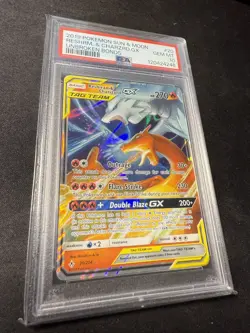 2019 POKEMON SUN & MOON UNBROKEN BONDS #20 RESHIRAM & CHARIZARD GX PSA 10 - Image 1