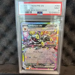2025 Pokemon PRE UMBREON ex surprise box exclusive PSA 10 #060 - Image 1
