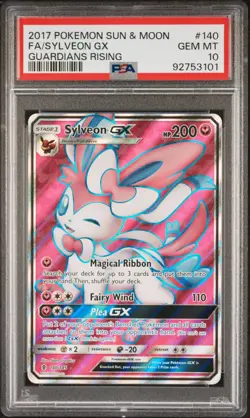 2017 Pokemon Sylveon GX Full Art Holo PSA 10 Gem Mint Guardians Rising 140/145 - Image 1