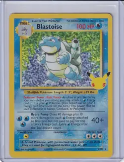 Blastoise 2/102 Celebrations: Classic Collection Holo POKEMON - Image 3