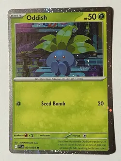 Oddish 001/094 Cosmos Holo Promo, Phantasmal Flames, Pokemon TCG NM - Image 1