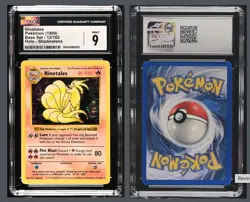 CGC 9 Shadowless Ninetales Base Set Holo 12/102 Pokemon Card 1999 - Image 3