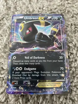 Pokemon Umbreon EX 55/124 Holo Card Fates Collide Ultra Rare - Image 2