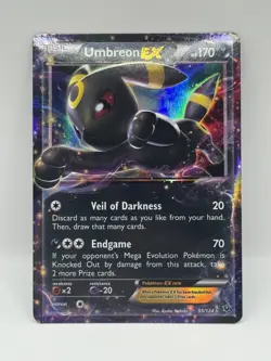 Umbreon EX 55/124 Fates Collide Ultra Rare Holo Pokemon Card LP - Image 1