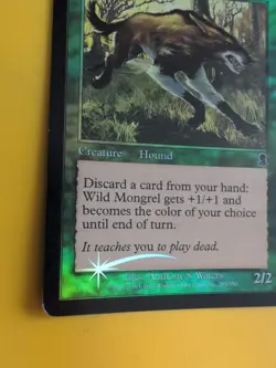 Wild Mongrel - hound - wear to edges MTG Card. Odyssey.Old Border FOIL. - Image 5