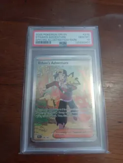 Pokemon TCG Destined Rivals Ethan's Adventure Card 236/182 PSA 10 Pokemon SIR - Image 1