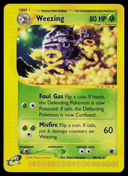 Pokemon Card - Weezing Expedition Base Set 70/165 Rare - Image 1