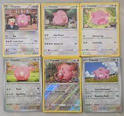 6x Chansey Lot Pokemon Card Collection RARE Chansey holos NM TCG - Image 1