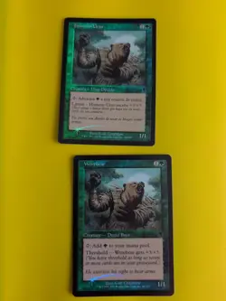 Werebear x2 Druid bear MTG Card. Odyssey.Old Border FOIL.1 foreign 'homen-urso' - Image 1