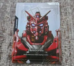 GUNDAM CARD GAME RESOURCE CARD - RED GUNDAM R-013 C+ FOIL - GD02 DUAL IMPACT - Image 1