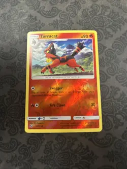 Reverse Holo Foil Torracat # 16/73 Shining Legends Set Pokemon Cards - Image 1