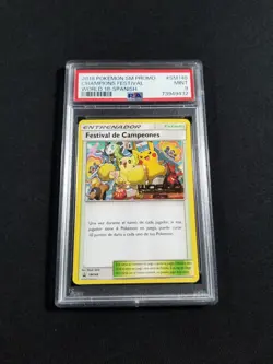 Pokemon Card Spanish Champions Festival SM148 PSA 9 MINT Worlds 2018 Promo - Image 1
