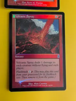 Volcanic Spray & Reckless Charge. MTG Card. Odyssey.Old Border FOIL. 2 card - Image 3