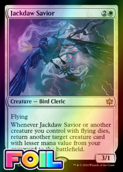 x1 Jackdaw Savior BLB Bloomburrow MTG 18 FOIL RARE M/NM 1x - Image 1