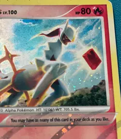 Pokemon TCG: Arceus AR3 Holo, English, HP/Damaged - Image 2