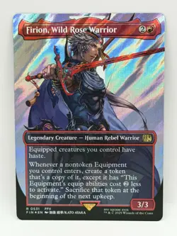 Firion, Wild Rose Warrior - MTG - Final Fantasy - Borderless Surge Foil - NM - Image 1