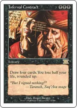 MTG 6th Edition - Infernal Contract NM - Image 1