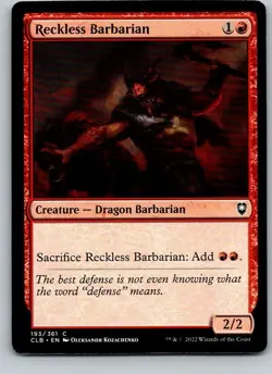 Reckless Barbarian Commander Legends: Battle for Baldur's Gate Regular - Image 1