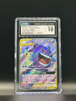 Pokemon Gengar & Mimikyu GX 102/095 Sm9 Tag Bolt CGC 10 Super Rare Holo Japanese - Image 1