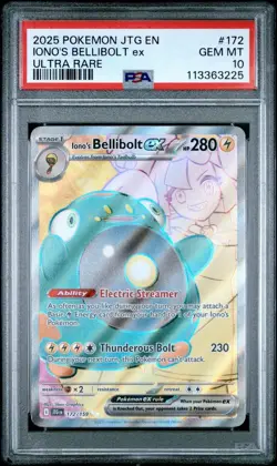 Pokemon Journey Together # 172 Iono's Bellibolt EX Ultra Rare PSA 10 GEM MINT! - Image 1