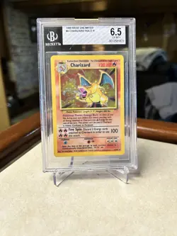 1999 Pokemon Base Set Charizard BGS 6.5 Holo Rare Card 4/102 EX-MT Condition - Image 1