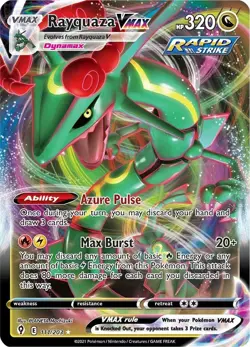 Rayquaza VMAX 111/203 Holo Ultra Rare Evolving Skies Pokemon Card Pack Near Mint - Image 1