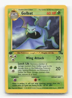 Pokemon TCG - Golbat 34/62 Lightly Played Uncommon Fossil 1st Edition - Image 1