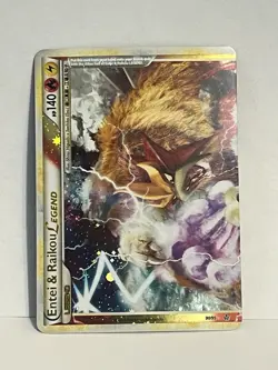 Pokemon TCG Entei and Raikou Legend Top Unleashed Ultra Rare Holo 90/95 LP - Image 1