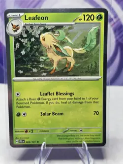 Pokemon Prismatic Evolutions Holo Rare 005/131 Leafeon - Image 1