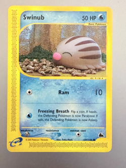 Pokemon Skyridge Swinub 107/144 🧊 Vintage WOTC e‑Reader Never Played - Image 1