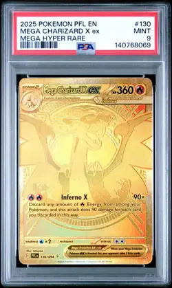 Pokemon PFL EN-PHANTASMAL FLAMES #130 Mega Charizard X ex MHR PSA 9 - 140768069 - Image 1
