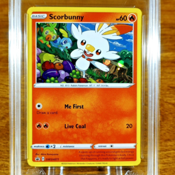 Pokemon SWSH Black Star Promo Scorbunny SWSH071 AGS Gem-MT 10 Holo 2020 - Image 2