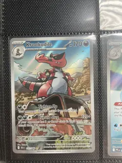 Pokemon Krookodile Sv: Black Bolt Illustration Rare Full Art Holo 137/086 170 HP - Image 1