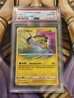 Raikou 050/185 Pokemon Vivid Voltage Amazing Rare English Holo - PSA 10 🔥 - Image 1