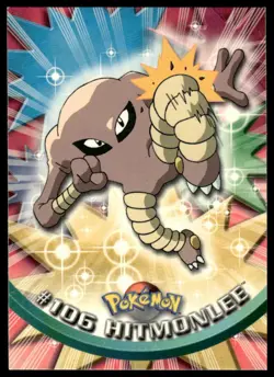 Topps Pokemon Hitmonlee #106 1999 TV Animation Edition Non Holo Blue Logo NM - Image 1