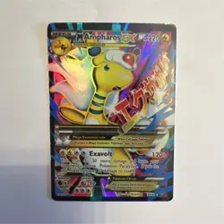 Pokemon M Ampharos EX Ultra Rare Full Art Holo XY Ancient Origins 88/98 220 HP - Image 1