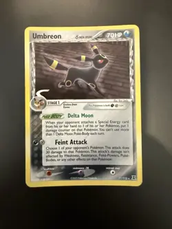 Pokemon Umbreon 17/113 - Holo Rare - EX Delta Species - 2005 - MP - Image 1